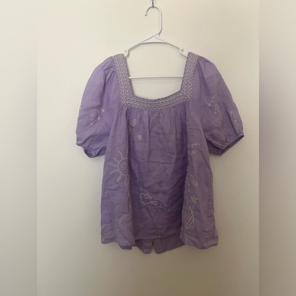 Johnny Was Sovanna Wander top linen lilac - Picture 13 of 13